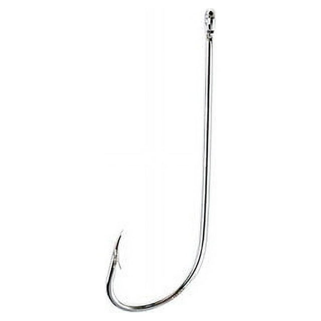 Eagle Claw 066NAH2 2X Long Shank Offset Hook, Nickel, Size 2, 10 Pack