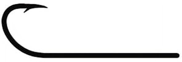 Eagle Claw 066NAH-6 2X Long Shank Offset Hook, Nickel, Size 6, 10 Pack