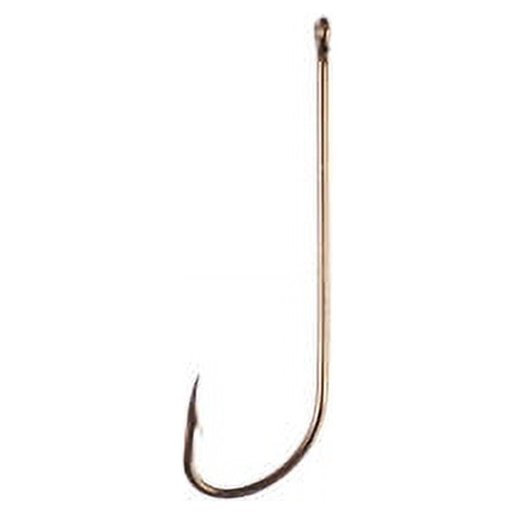 Eagle Claw 072AH-2 2X Long Shank Offset Hook, Bronze, Size 2