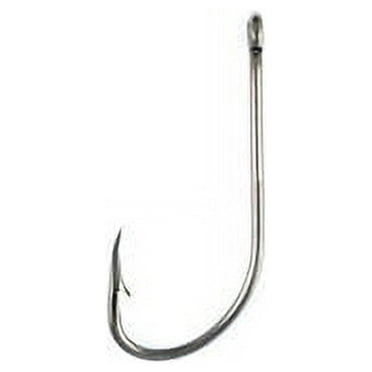 Eagle Claw 084AH-6 Plain Shank Offset Hook, Bronze, Size 6