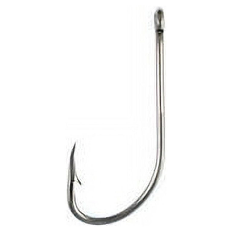 Eagle Claw 084FH-12 Plain Shank Offset Hook, Bronze Plated, Size 12