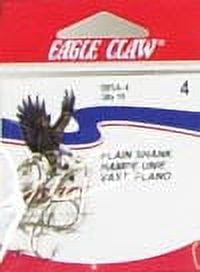Eagle Claw 085AH-3/0 Plain Shank Offset Hooks, Nickel, Size 3/0, 8 Count