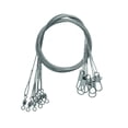 Eagle Claw 12" 30 lb. Heavy Duty Wire Leader, Bright, 6 Pack