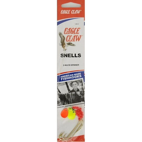 Eagle Claw 128H-2 2-Way Spinner, Color Blades, Gold, Size 2