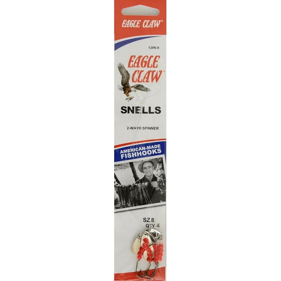 Eagle Claw 129NH-8 2-Way Spinner with Nickel Blades, Size 8