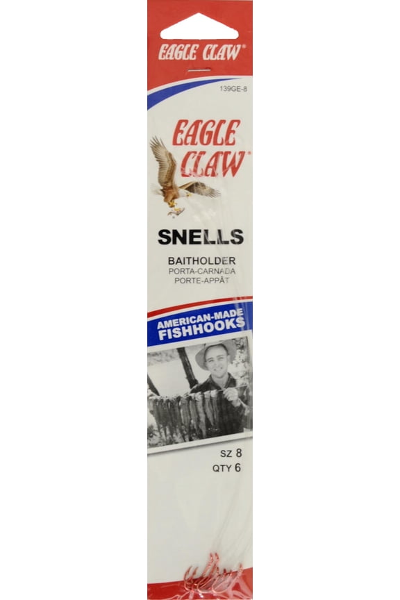 139GEH-8 Baitholder Snell, Red, Size 8