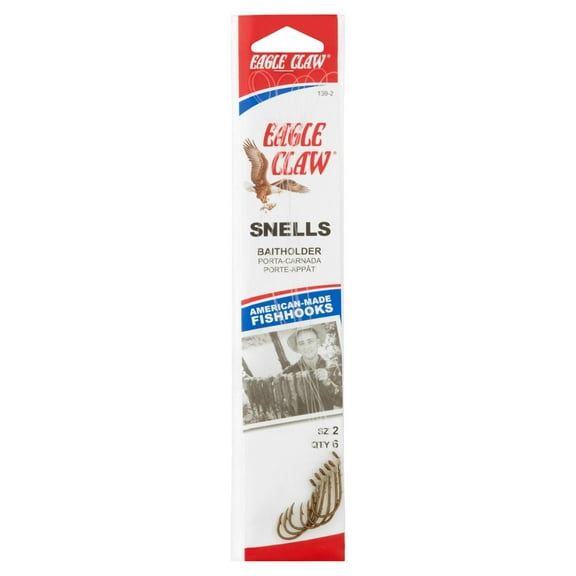 Eagle Claw 139H-2 Baitholder Snell Bronze, Size 2 Hook