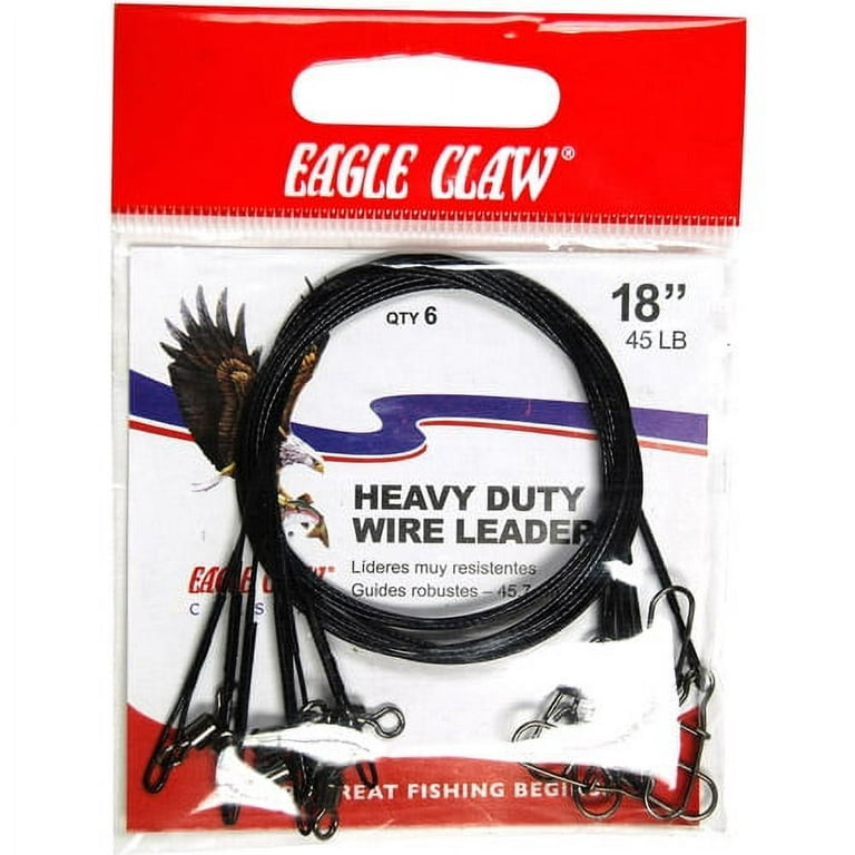 Eagle Claw 18 45 lb. Wire Leader, Black