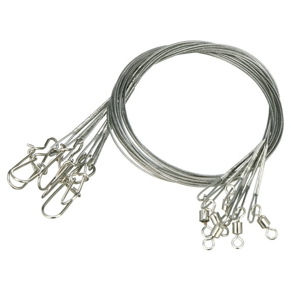 (2 pack) Eagle Claw 18" 45 lb. Wire Leader, Bright