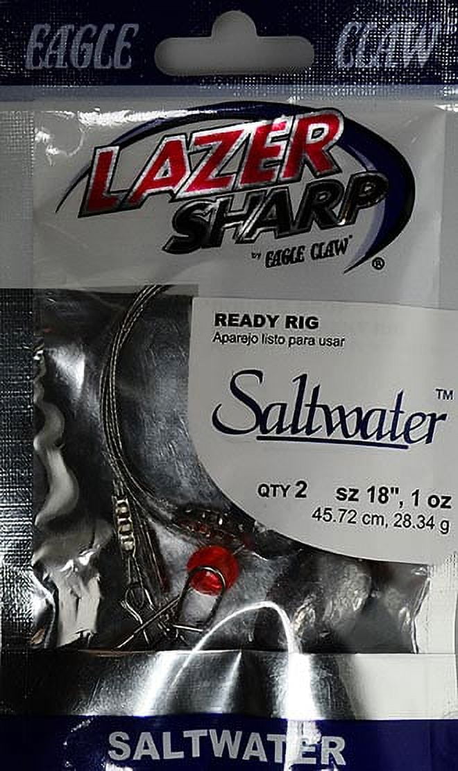 Eagle Claw 18 Ready Rig with 1 oz. Egg Sinker, 2 Pack Fishing Rig 