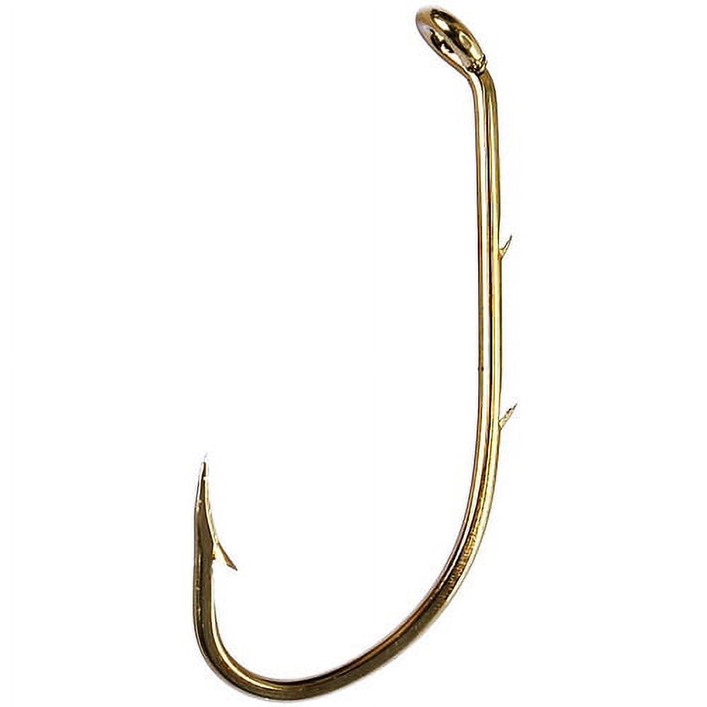 Eagle Claw 181FH-6 Baitholder Down Eye 2-Slice Offset Hook, Bronze, Size 2