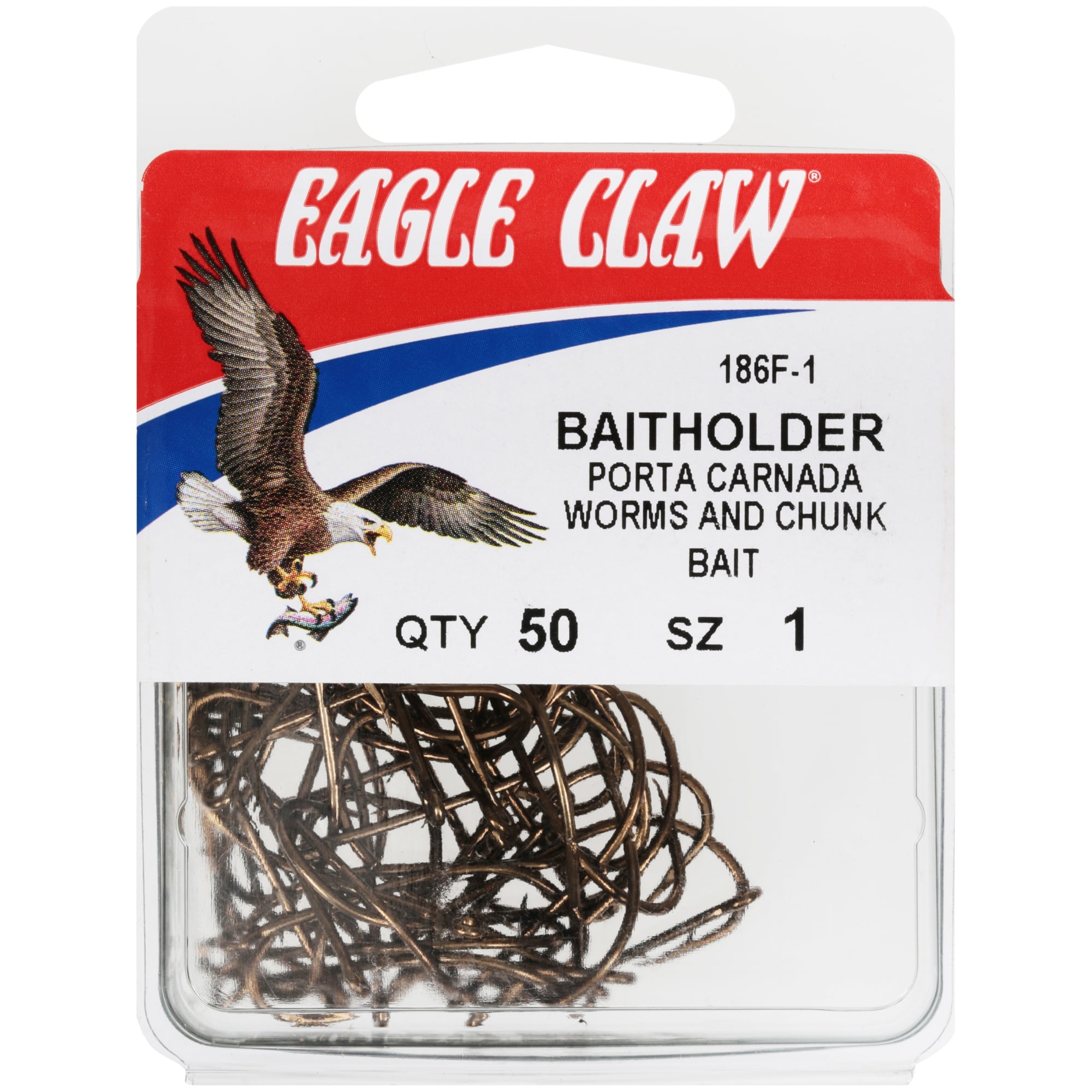 Eagle Claw 0848-0106 Baitholder Bronze Snelled Hooks, Size 2, 6 Pack –  Toolbox Supply