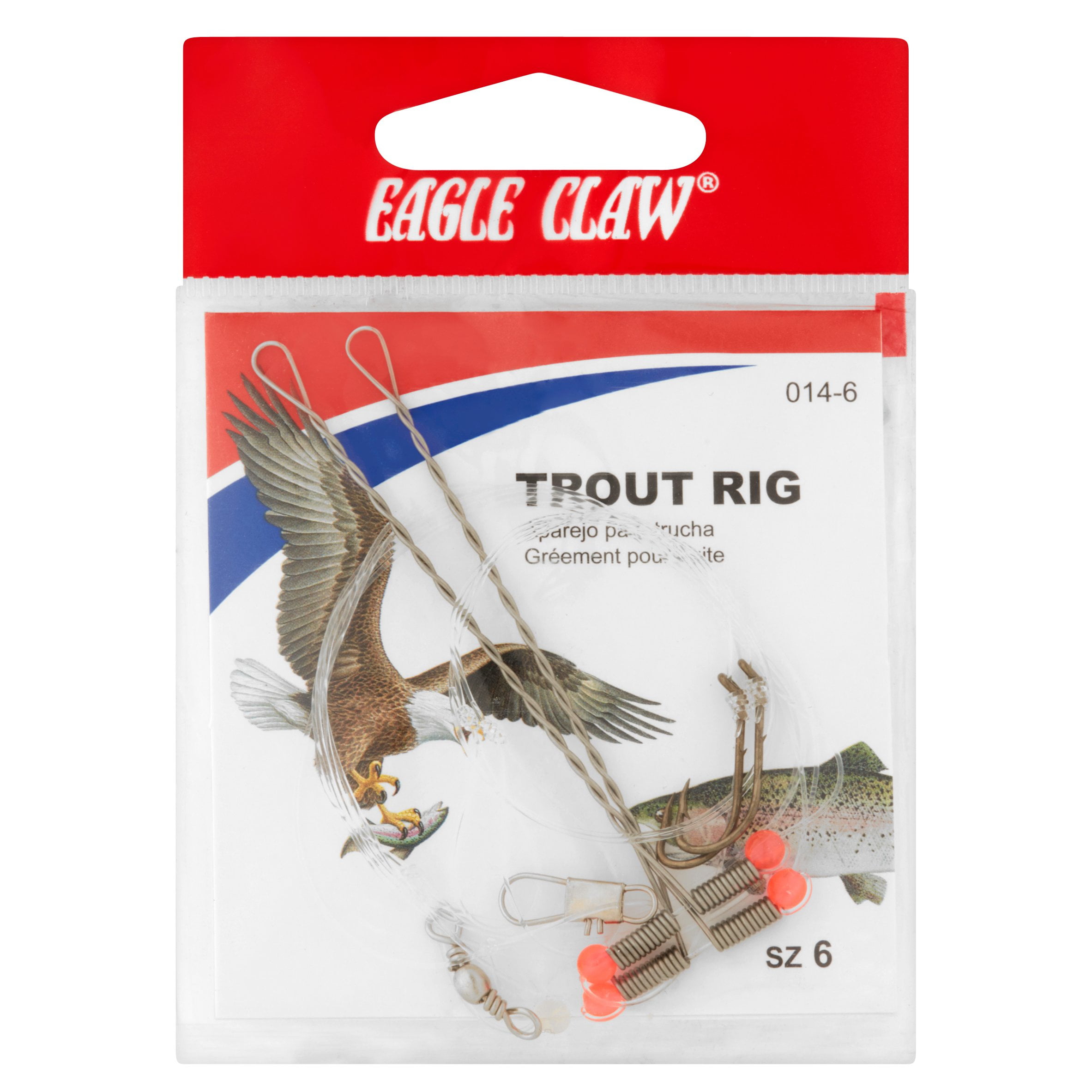 Eagle Claw 014H-10 Trout Rig, Bronze, Size 10 