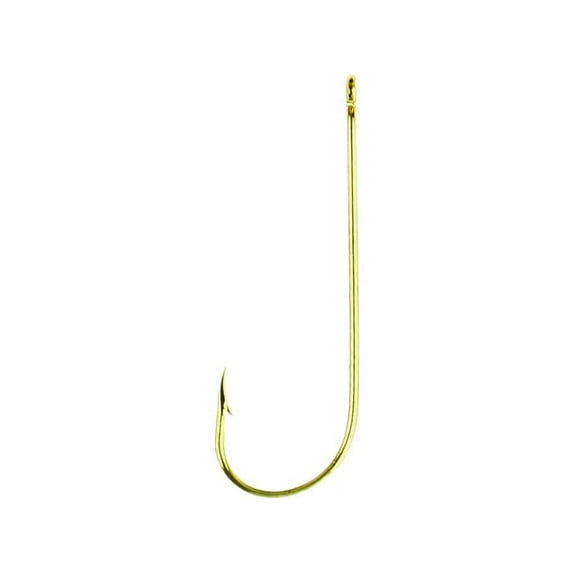 Eagle Claw Aberdeen 1X Light Wire Non-Offset Hook #2 Gold 10PK