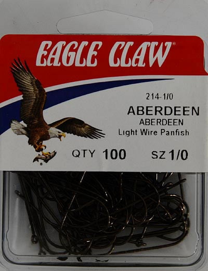 eagle claw thin wire fishing hooks Eagle Claw Aberdeen Hook Eagle Claw Aberdeen 1X Light Wire Non-Offset Fishing  Hook