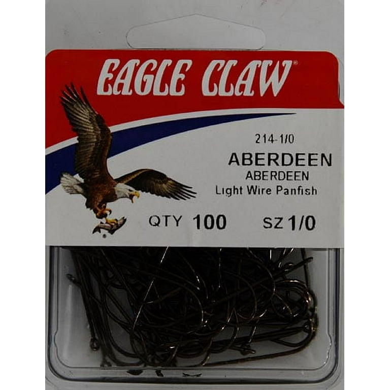 Eagle Claw 214H-1/0 Aberdeen Light WireHook, Bronze, Size 1/0 