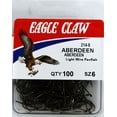 thumbnail image 1 of Eagle Claw 214H-6 Aberdeen Light Wire Non-Offset Hook, Bronze, Size 6, 100 Pack, 1 of 4
