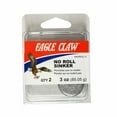 thumbnail image 1 of Eagle Claw 3 oz. No Roll Sinker, 2 Pack of Fishing Weights, 1 of 4
