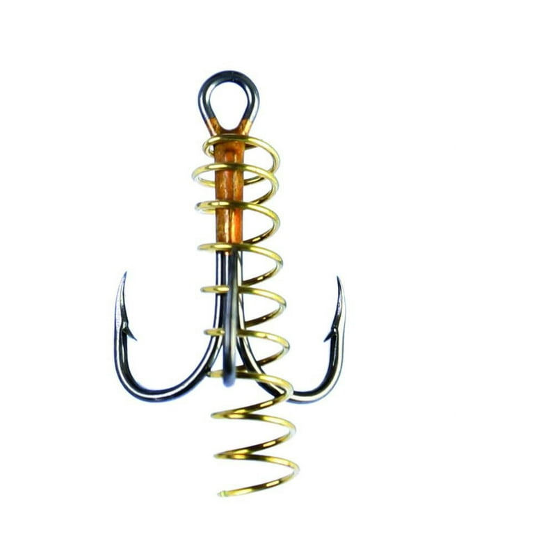 Eagle Claw 374SBAH-14 So Feetbait Treble Fishing Hook with Spring