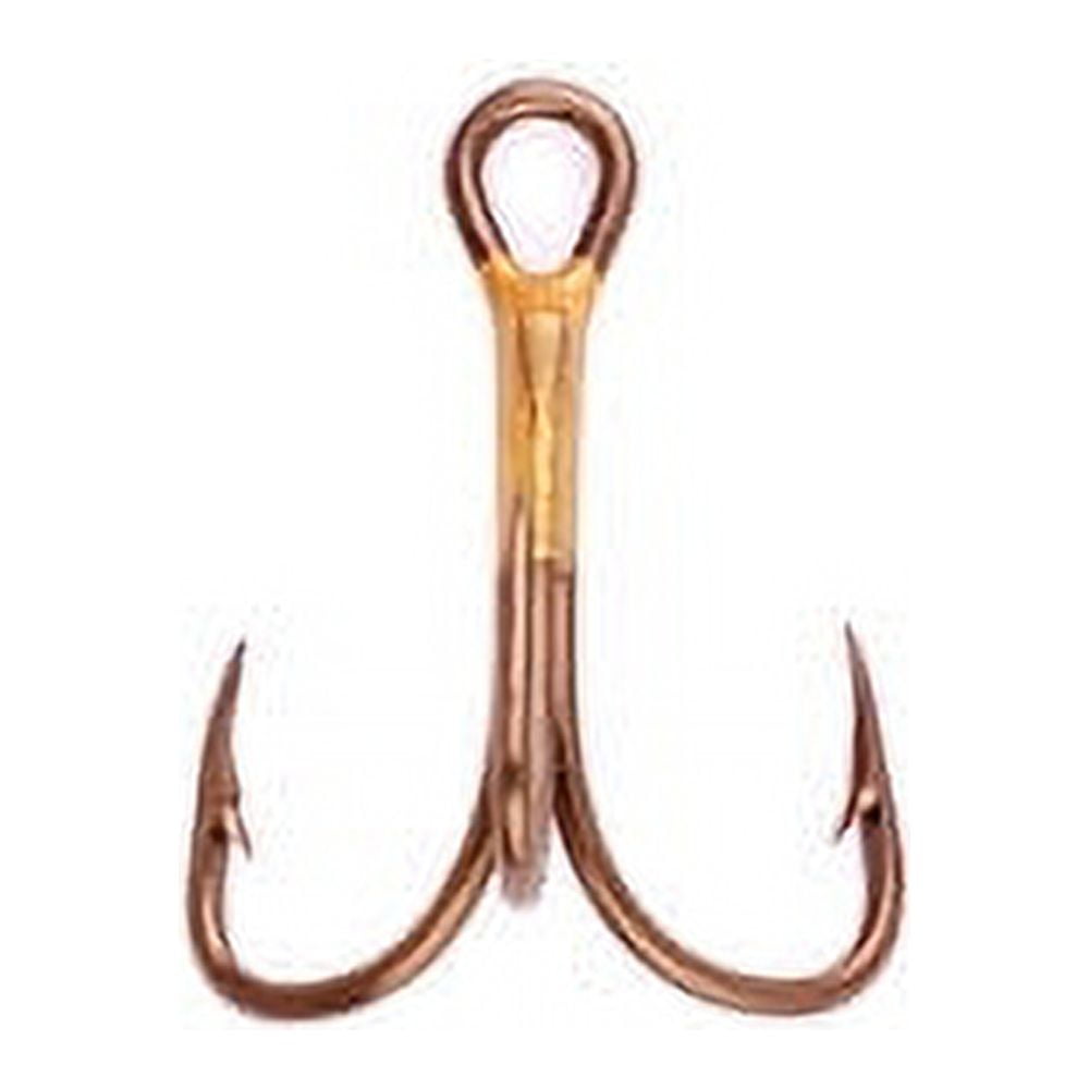 Eagle Claw Size 16 Bronze 2x Treble Regular Shank Curved Point Hook