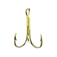 thumbnail image 1 of Eagle Claw 376 Gold 2x Treble Hook, 1 of 1