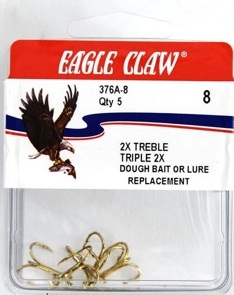 50 Eagle Claw 3926-10 Treble Fishing Hook Size 10 GOLD 2X STRONG – CA.DI.ME.
