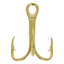 Eagle Claw 376TSH-16 2X Treble Hook, Gold, Size 16 Hook