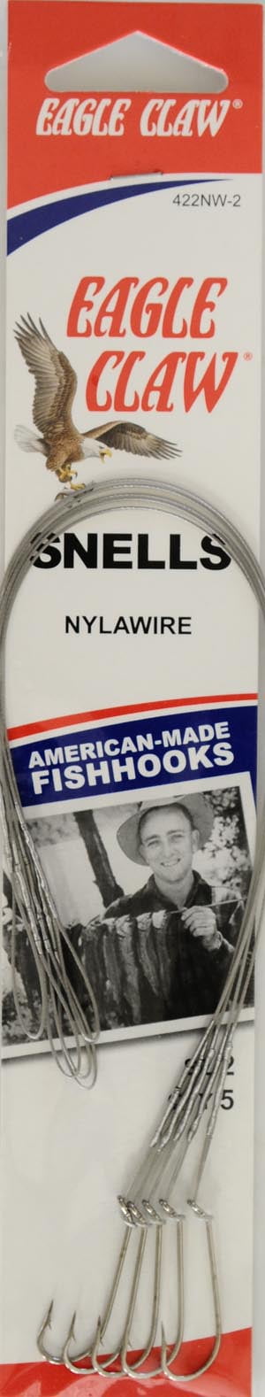 Eagle Claw 422nwh-4/0 Nylawire O'Shaughnessy Hook, Nickel, Size 4/0