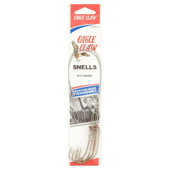 Eagle Claw 422NWH-6/0 Nylawire, O'Shaughnessy Hook, Nickel, Size 6/0 Hook