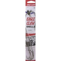 Eagle Claw 423NWH-1/0 Snelled Nylawire Hook, Nickel, Size 1/0