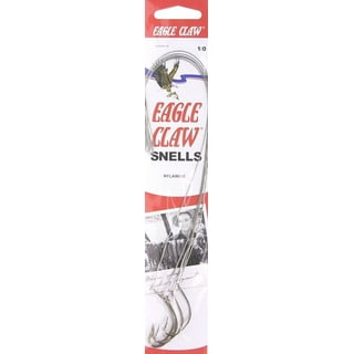 Eagle Claw 497NWH-2/0 Snelled Nylawire Hook, Nickel, Sea Guard, Size 2/0, 5  Pack