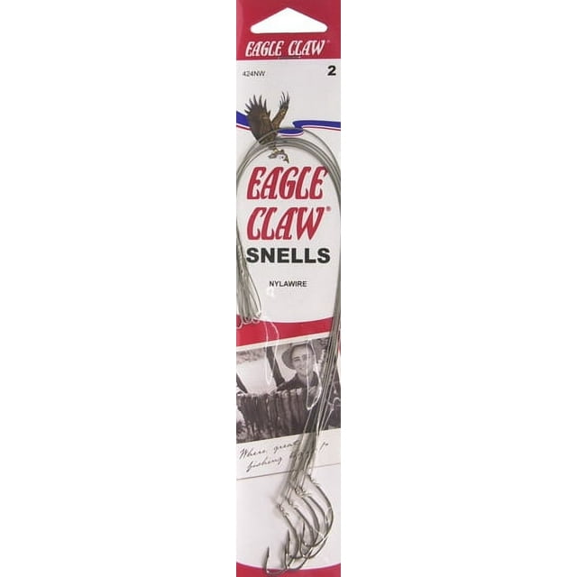 Eagle Claw 424NWH2 Nylawire Kahle Hook, Nickel, Size 2, 5 Pack