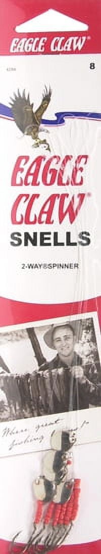 Eagle Claw 4284H-8 2-Way Spinner Snell, Bronze Hook, Nickel Blades, Size 8