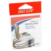 Eagle Claw 449WAH-3/0 Weedless Baitholder Fishing Hook Size 3/0 Forged