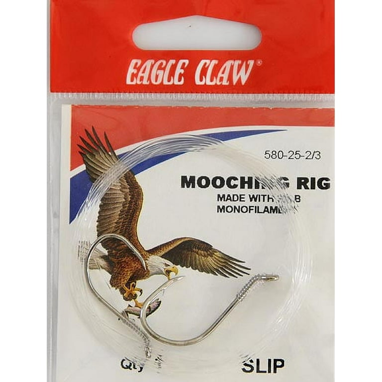 Eagle Claw 580H-25-2/3 Salmon Slip Mooching Rig, Size 2/0-3/0