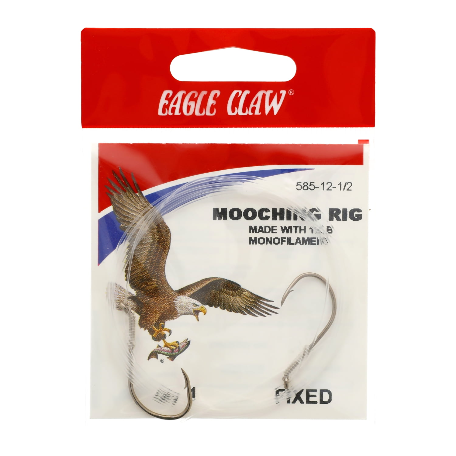 Eagle Claw 585H-12-1/2 Salmon Fixed Mooching Rig, Assorted Size