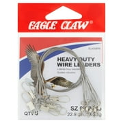 Eagle Claw 9 30 lb. Heavy Duty Wire Leader, Bright, 6 Pack