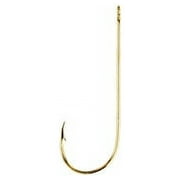 Eagle Claw Aberdeen Light Wire Non-Offset Hook, Gold