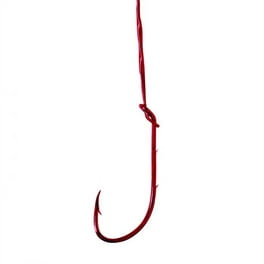 Mustad 641-1-6 Classic Snelled Hook Size 1 Forged 1X Long Shank 