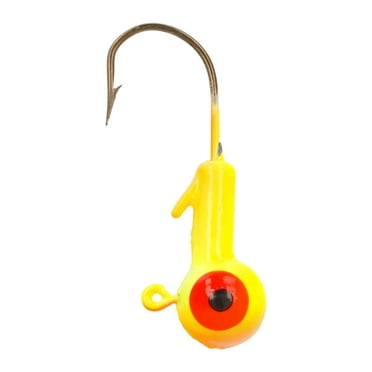 Eagle Claw Ball Head Fishing Jig, Orange & Chartreuse 1/8 oz.