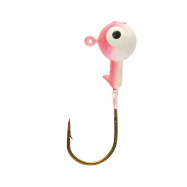 Eagle Claw Ball Head Fishing Jig, Pink & Pearl, 1/8 oz., 10 Count