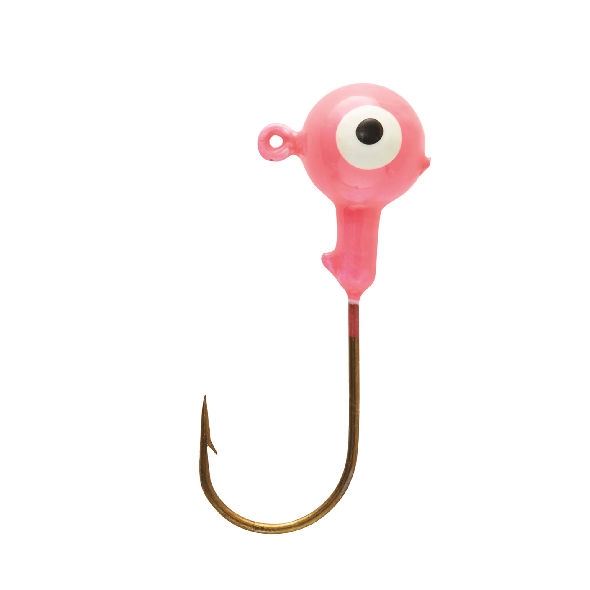 Eagle Claw Ball Head Fishing Jig, Pink with Bronze Hook, 1/16 oz.