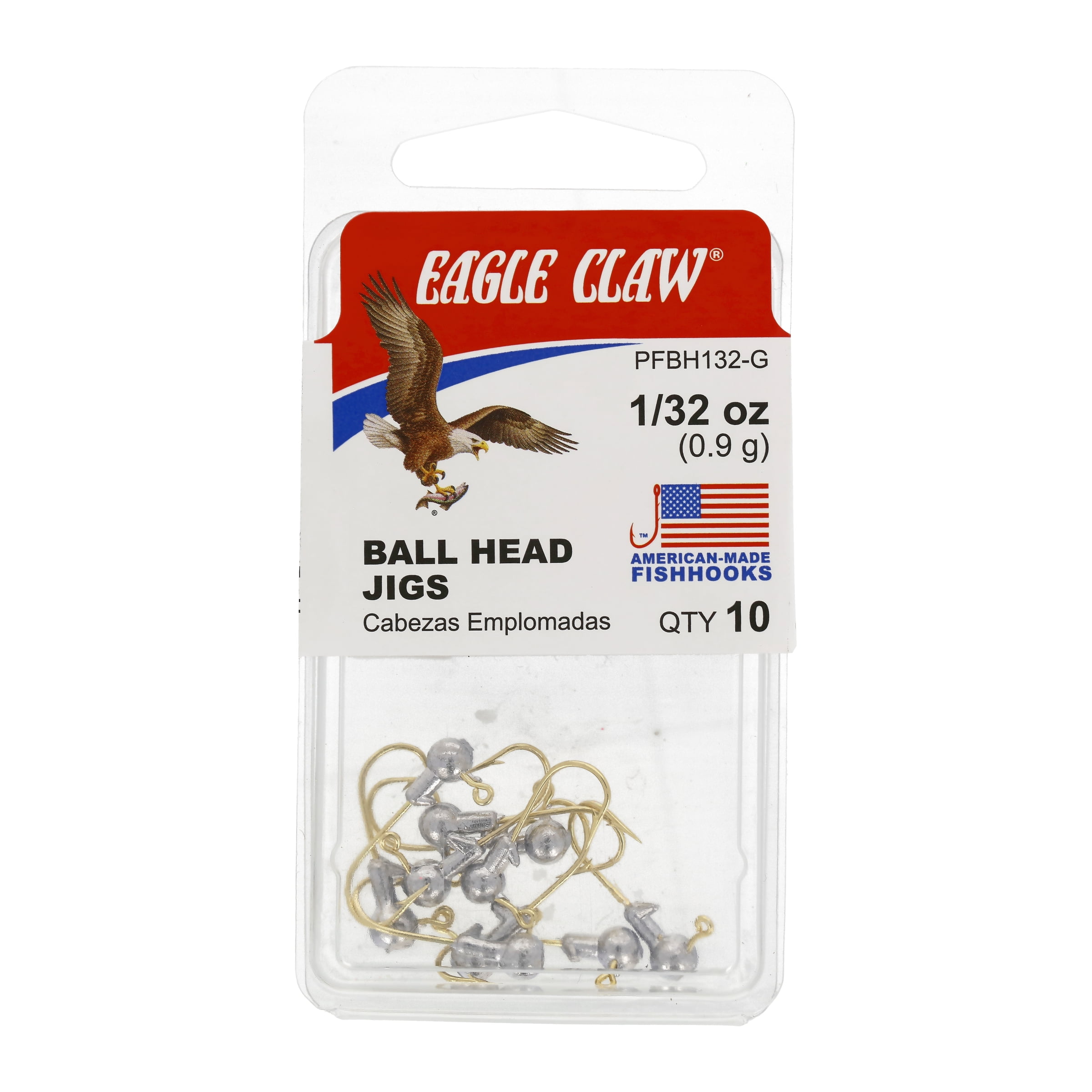 Eagle Claw Ball Head Pink Fishing Jig, 1/32 oz. 