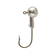 Eagle Claw Ball Head Fishing Jig, Unpainted with Bronze Hook, 1/8 oz., 10 Count