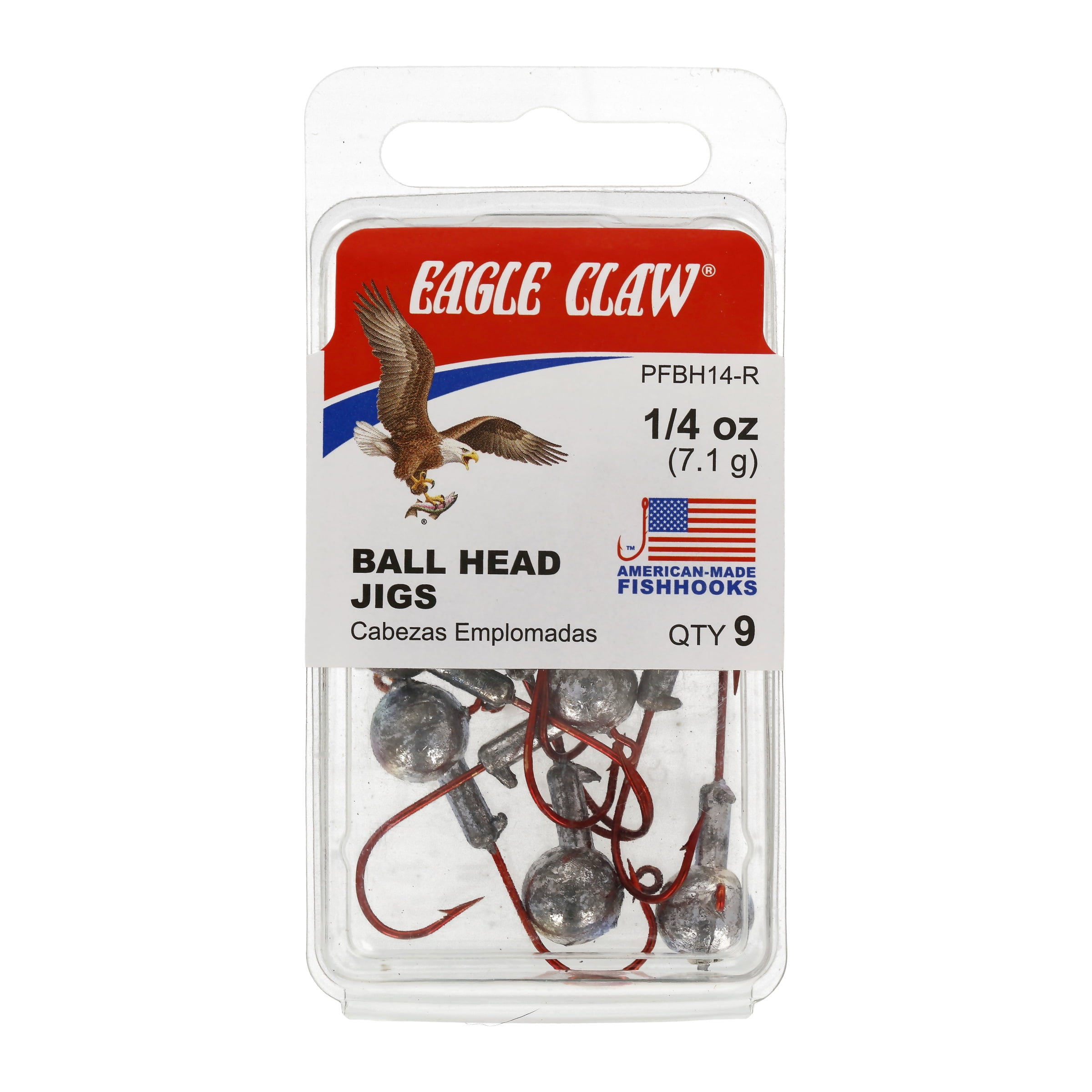 .com : Unpainted Fishing Lures - No Collar - Round Head Jigs with Red  or Bronze Eagle Claw Jig Hooks (1/100 oz - #10 Bronze Aberdeen Hook, 100  Pack) : Sports & Outdoors