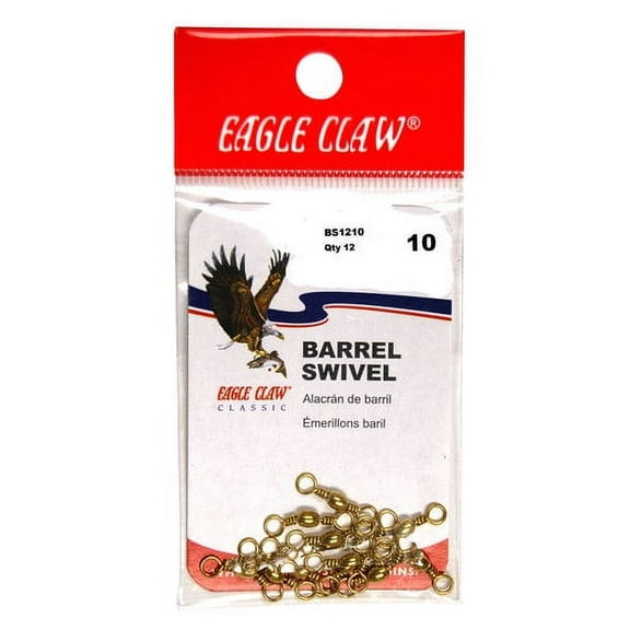 Eagle Claw Barrel Swivel, Brass, Size 3 Swivel