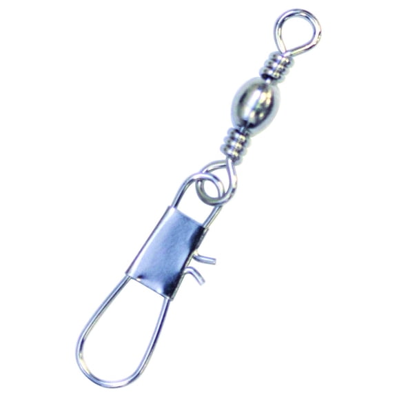 Eagle Claw Barrel Swivel with Interlock Snap, Nickel, Size 1