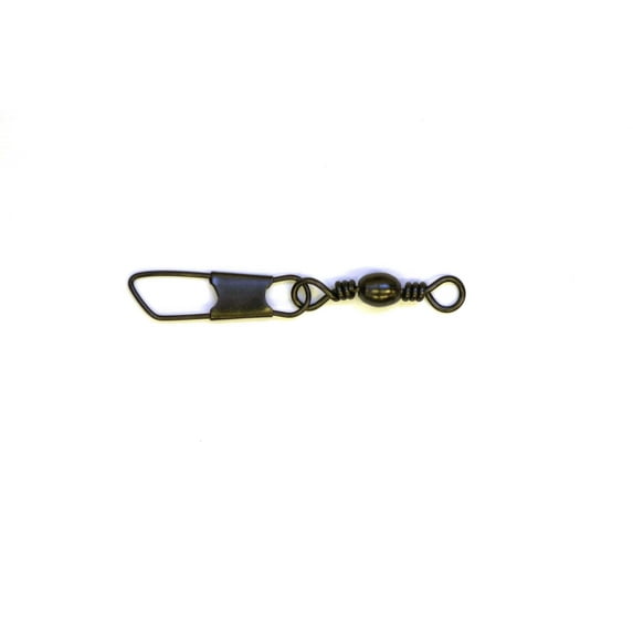 Eagle Claw Barrel Swivel with Safety Snap, Size 20, 8pk, Black