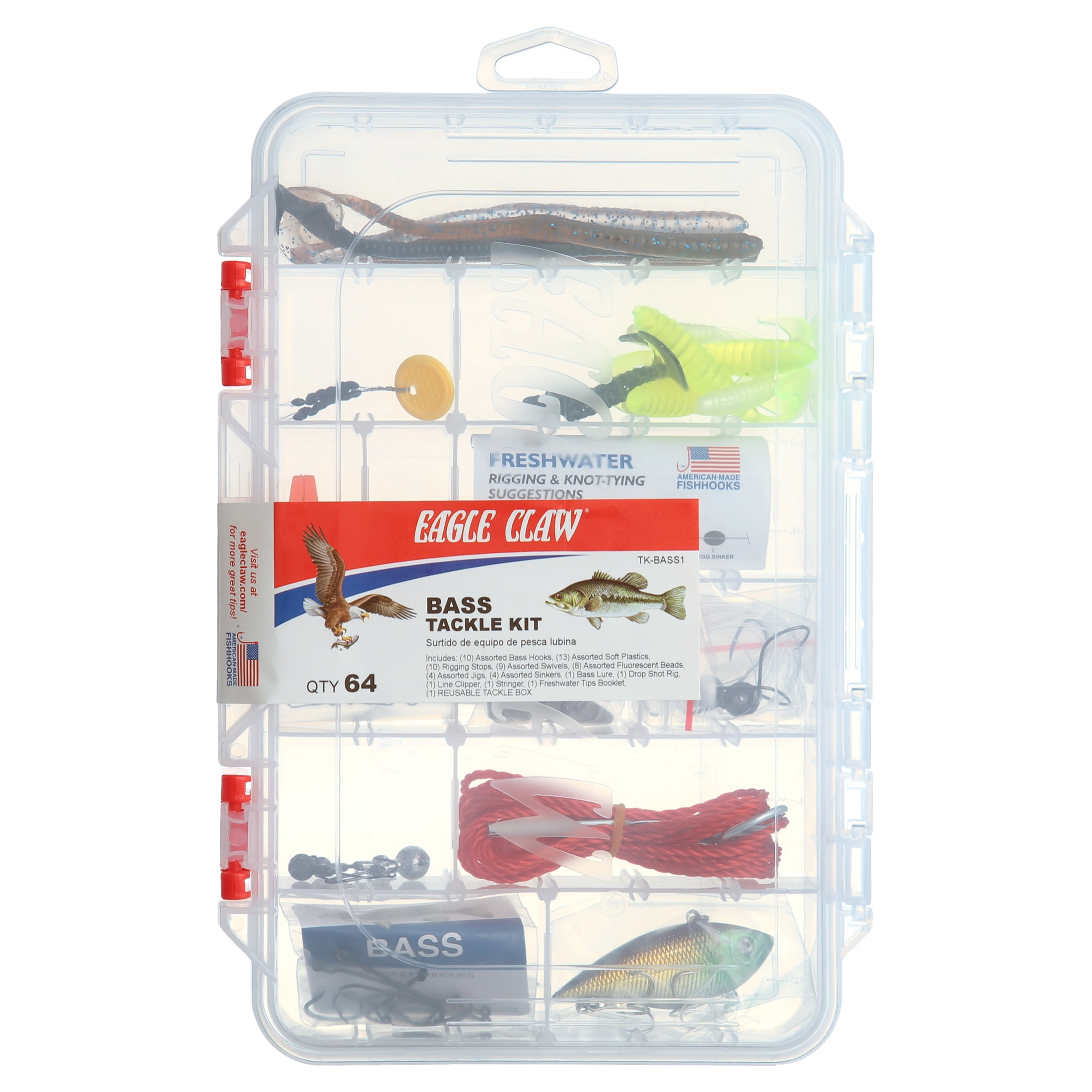 2 Boxes Eagle Claw E.C. Fresh Water Tackle Kit 83 Piece with Steel