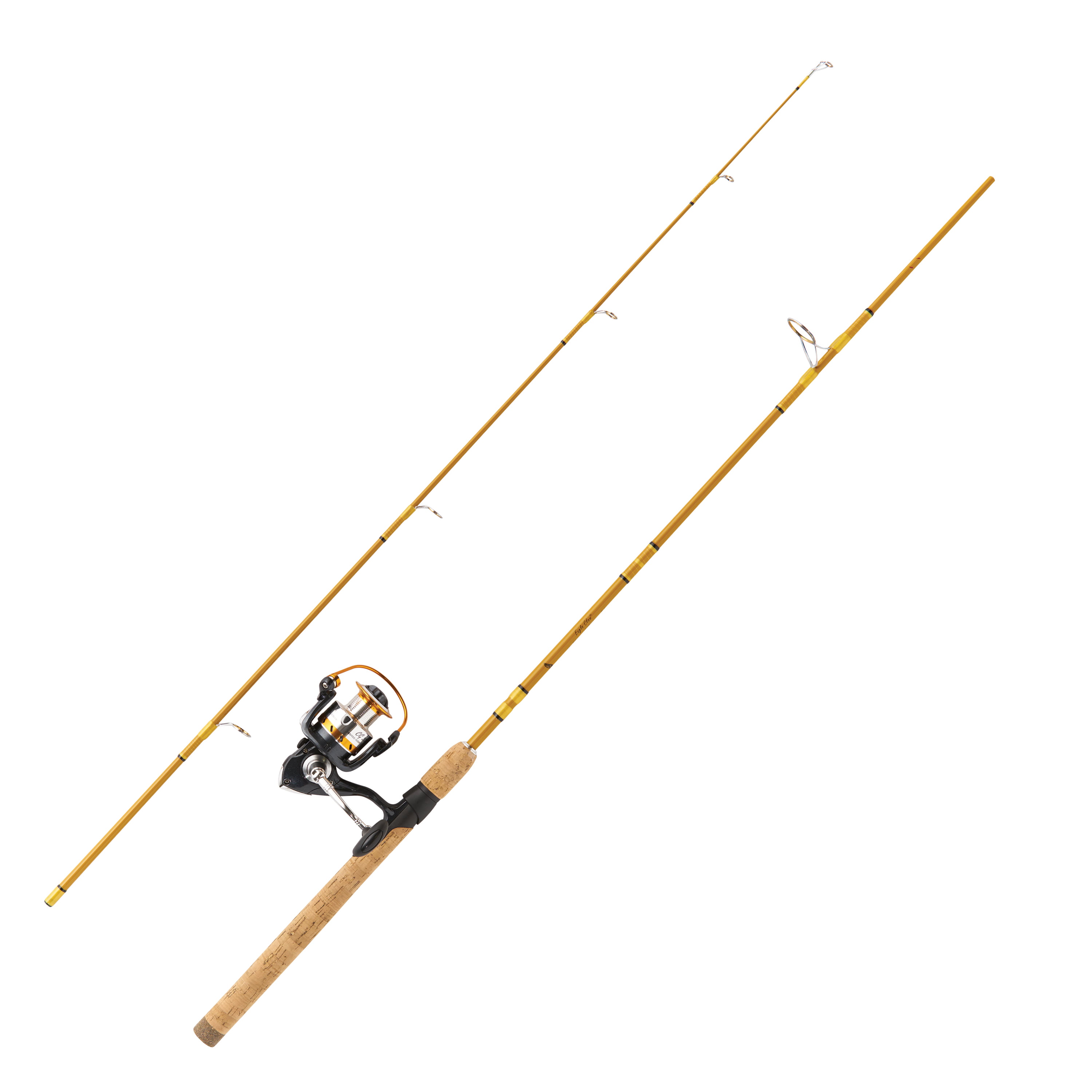 Eagle Claw Crafted Glass Spinning Combo 6'6 Length, 2 Piece, 2+1